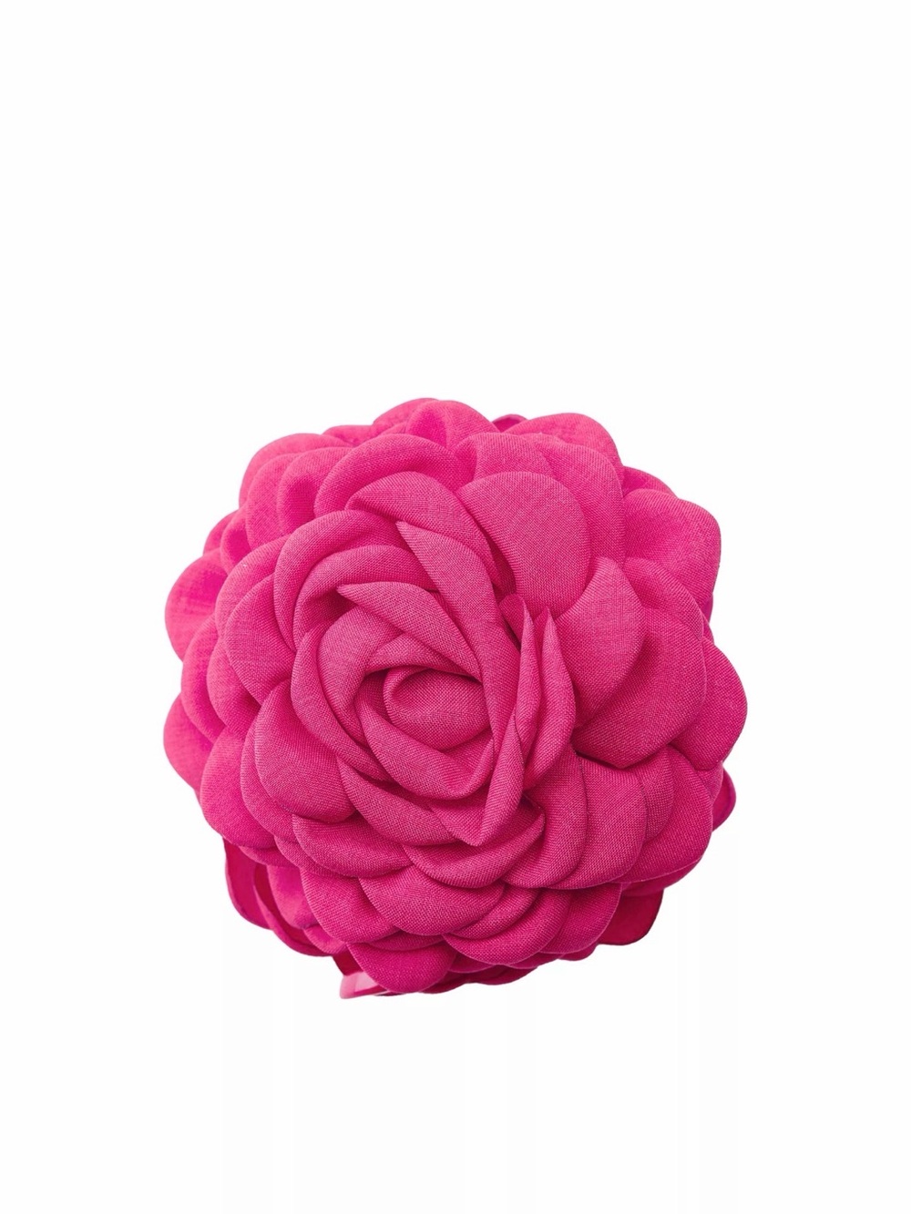 Pink Floral Fabric Hair Clip - Women's Accessory